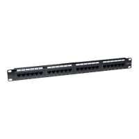 Patch panel TECHLYPRO 022892 19 1U UTP 24 porty RJ45 Cat6 T568A B czarny