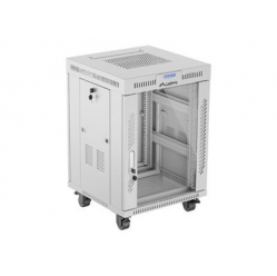 Szafa serwerowa LANBERG Rack stojaca 19 15U 600x600 szara drzwi szklane LCD flat pack V2