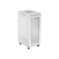 Szafa serwerowa LANBERG Rack stojaca 19 27U 600x800 szara drzwi perforowane LCD flat pack