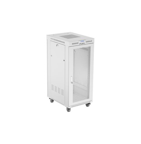 Szafa serwerowa LANBERG Rack stojaca 19 27U 600x800 szara drzwi perforowane LCD flat pack
