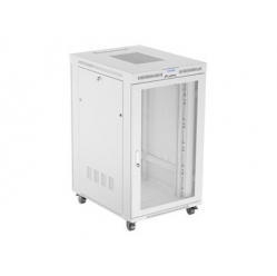 Szafa serwerowa LANBERG Rack stojaca 19 27U 800x1000 szara drzwi perforowane LCD flat pack