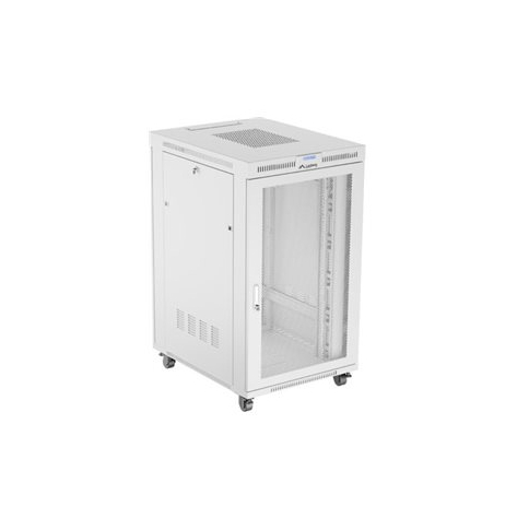 Szafa serwerowa LANBERG Rack stojaca 19 27U 800x1000 szara drzwi perforowane LCD flat pack
