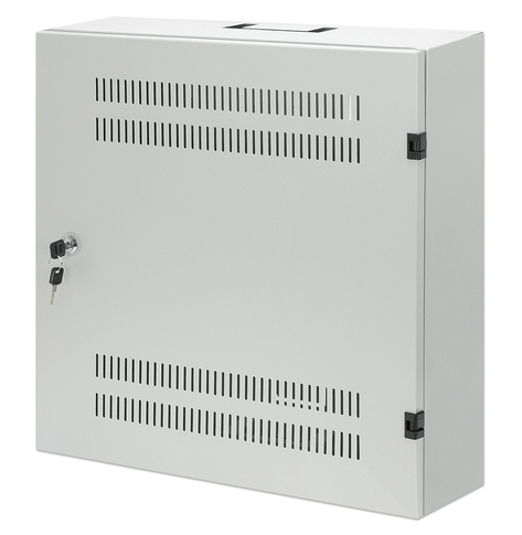 Szafa serwerowa INTELLINET Low-Profile 19inch Wall Mount Cabinet with 4U Horizontal and 2U Vertical Rails 170mm 6.7 in depth grey RAL7035
