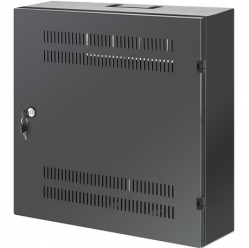 Szafa serwerowa INTELLINET Low-Profile 19inch Wall Mount Cabinet with 4U Horizontal and 2U Vertical Rails 170mm 6.7 in depth czarna RAL7021