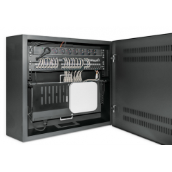 Szafa serwerowa INTELLINET Low-Profile 19inch Wall Mount Cabinet with 4U Horizontal and 2U Vertical Rails 170mm 6.7 in depth czarna RAL7021