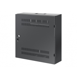 Szafa serwerowa INTELLINET Low-Profile 19inch Wall Mount Cabinet with 4U Horizontal and 2U Vertical Rails 170mm 6.7 in depth czarna RAL7021