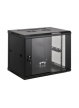 Szafa serwerowa INTELLINET 712071 wiszaca 19 9U 600 mm szklane drzwi zmontowana czarna