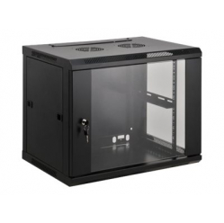 Szafa serwerowa INTELLINET 711982 wiszaca 19 15U 450 mm szklane drzwi zmontowana czarna