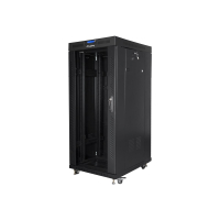 Szafa serwerowa LANBERG stojaca rack 19inch 27U 800x1000 drzwi szklane LCD flat pack czarna