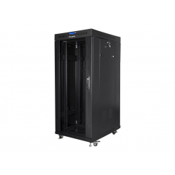 Szafa serwerowa LANBERG stojaca rack 19inch 27U 800x1000 drzwi szklane LCD flat pack czarna
