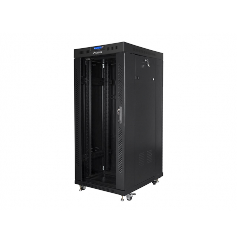 Szafa serwerowa LANBERG stojaca rack 19inch 27U 800x1000 drzwi szklane LCD flat pack czarna