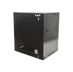 Szafa serwerowa INTELLINET 711883 wiszaca 19 12U 600 mm szklane drzwi jednosekcyjna czarna
