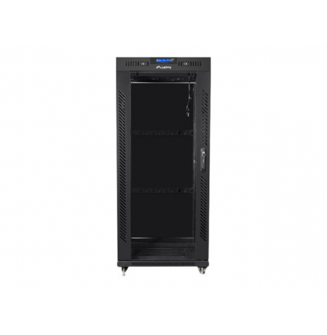 Szafa serwerowa LANBERG free standing rack 19inch cabinet 27U 600x600 glass door LCD flat pack czarna