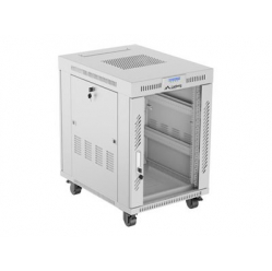 Szafa serwerowa LANBERG free standing rack 19inch cabinet 15U 600x800 glass door LCD flat pack czarna