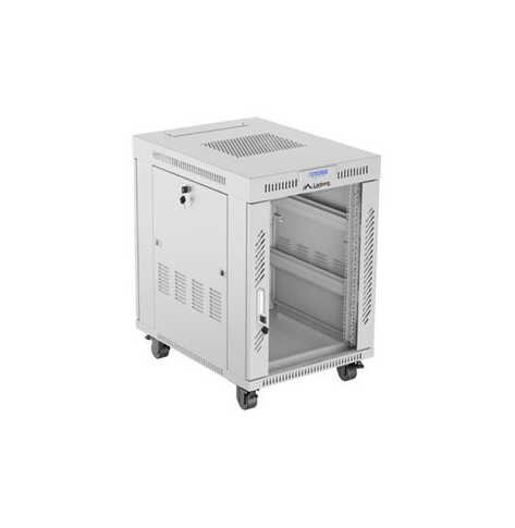 Szafa serwerowa LANBERG free standing rack 19inch cabinet 15U 600x800 glass door LCD flat pack czarna
