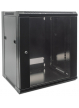 Szafa serwerowa INTELLINET 711777 wiszaca 19 9U 450 mm szklane drzwi jednosekcyjna czarna