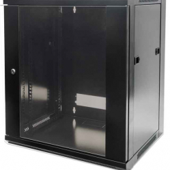 Szafa serwerowa INTELLINET 711715 wiszaca 19 6U 450 mm szklane drzwi jednosekcyjna czarna