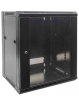 Szafa serwerowa INTELLINET 711715 wiszaca 19 6U 450 mm szklane drzwi jednosekcyjna czarna
