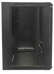 Szafa serwerowa INTELLINET 711715 wiszaca 19 6U 450 mm szklane drzwi jednosekcyjna czarna