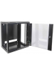 Szafa serwerowa INTELLINET 711715 wiszaca 19 6U 450 mm szklane drzwi jednosekcyjna czarna