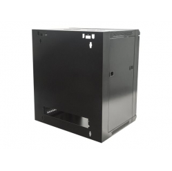 Szafa serwerowa INTELLINET 711715 wiszaca 19 6U 450 mm szklane drzwi jednosekcyjna czarna