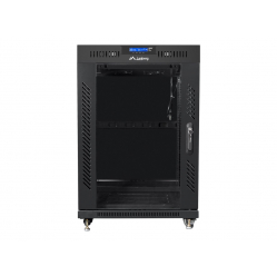 Szafa serwerowa LANBERG free standing rack 19inch cabinet 15U 600x600 glass door LCD flat pack czarna