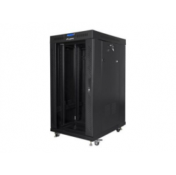 Szafa serwerowa LANBERG FF01-8822-12BL stojaca rack 19in 22U  800x800mm czarna drzwi szklane LCD