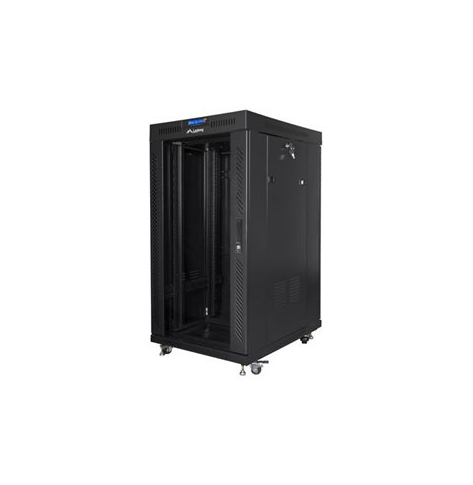Szafa serwerowa LANBERG FF01-8822-12BL stojaca rack 19in 22U  800x800mm czarna drzwi szklane LCD