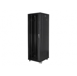 Szafa serwerowa LANBERG stojaca 19inch 42U 600x1000 czarna drzwi perforowane LCD