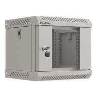 Szafa serwerowa LANBERG rack wiszaca 4U 300x300 drzwi przeszklone szara flat pack