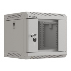 Szafa serwerowa LANBERG rack wiszaca 4U 300x300 drzwi przeszklone szara flat pack