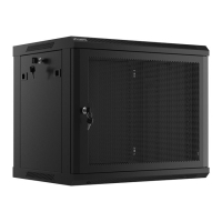 Szafa serwerowa LANBERG rack wiszaca 19inch 9U 600x450 drzwi perforowane czarna flat pack