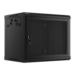Szafa serwerowa LANBERG rack wiszaca 19inch 9U 600x450 drzwi perforowane czarna flat pack