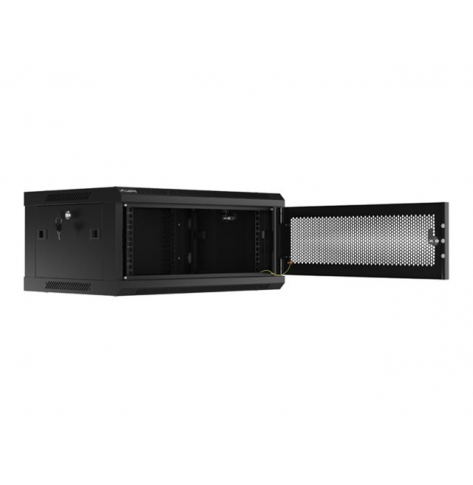 Szafa serwerowa LANBERG rack wiszaca 19inch 4U 600x450 drzwi perforowane czarna flat pack