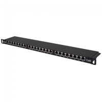 Szafa serwerowa INTELLINET Patch Panel Rack 19inch 0.5U 24 porty RJ45 Cat6 FTP czarny