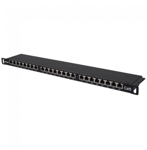 Szafa serwerowa INTELLINET Patch Panel Rack 19inch 0.5U 24 porty RJ45 Cat6 FTP czarny