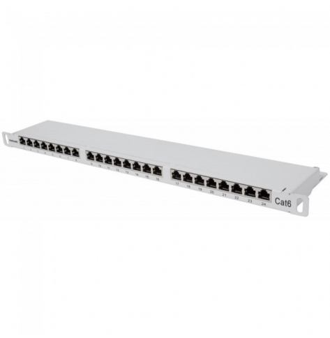 Szafa serwerowa INTELLINET Patch Panel Rack 19inch 0.5U 24 porty RJ45 Cat6 FTP szary