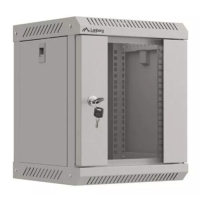 Szafa serwerowa Lanberg 10 cali 6U 300x300 drzwi przeszklone szara