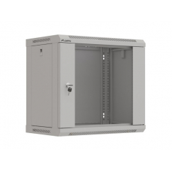 Szafa serwerowa LANBERG instalacyjna rack wiszaca 19 cali 9U 540x350 szara drzwi przeszklone flat pack
