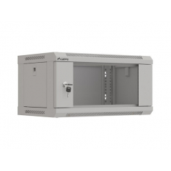 Szafa serwerowa LANBERG instalacyjna wiszaca 19 cali 4U 540x350 szara drzwi
