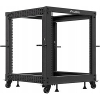 Szafa serwerowa LANBERG Open rack 19 cali 12U 600x600-1100 regulowany czarny