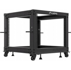 Szafa serwerowa LANBERG Open rack 19 cali 9U 600x600-1100 regulowany czarny