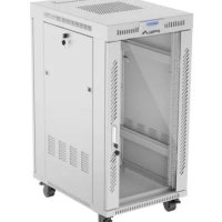 Szafa serwerowa LANBERG Rack stojaca 19 22U 600x800 szara drzwi szklane LCD flat pack V2