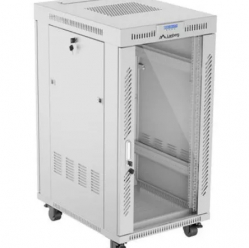 Szafa serwerowa LANBERG Rack stojaca 19 22U 600x800 szara drzwi szklane LCD flat pack V2