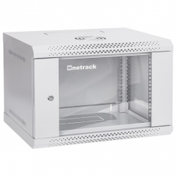 Szafa serwerowa NETRACK ECO-Line Rack 19inch 6U 450mm - gray glass door