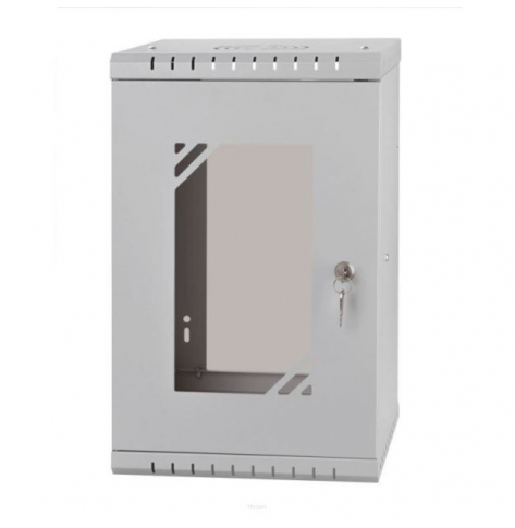 Szafa serwerowa NETRACK ECO-Line wall cabinet 10inch 9U 300 mm - gray glass door