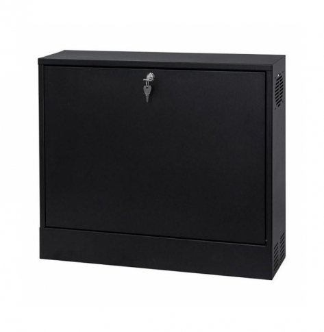 Szafa serwerowa NETRACK V-Line Rack 19inch 2U 130mm - czarna metal door