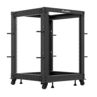 Szafa serwerowa LANBERG Open rack 19 cali 15U 600x600-1100 regulowany czarny