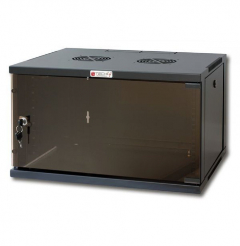 TECHLY 19inch Wall Network Rack 9U Depth 450 czarna Assembled