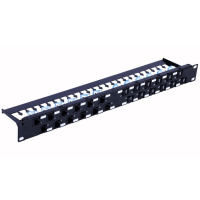 Patch panel TECHLY 24x Keystone RJ45 Cat6a UTP 1U porty